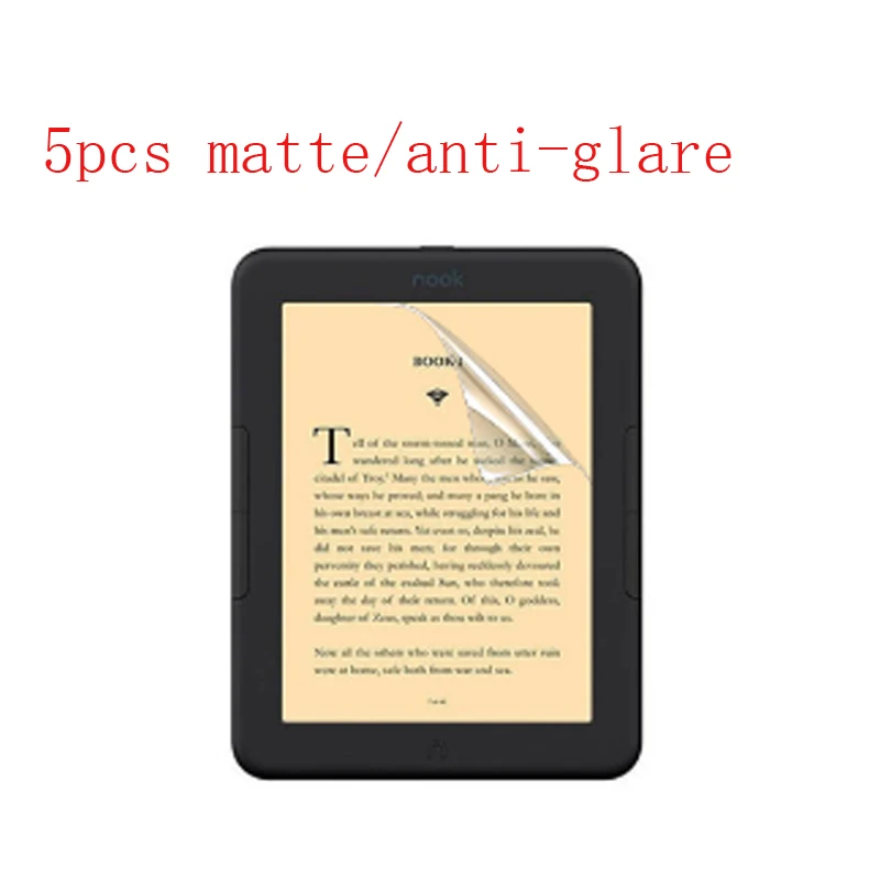 Matte Screen Protector Plastic Film For Nook glowlight/nook4/GlowLight Plus/GlowLight 3/GlowLight 4/simple/nook2/ color/HD 5pcs