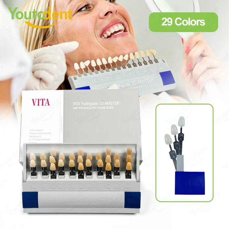 Vita 3D Master 29 color Teeth Shade Guide Teeth Whiting Porcelain VITA Teeth Model Colorimetric Plate Dentistry Clinic