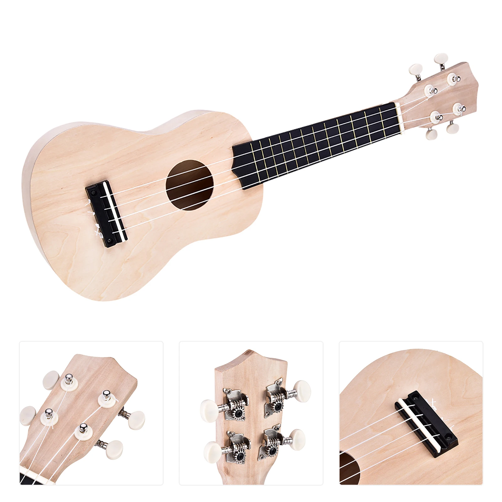 21inch Basswood 4 String Ukelele DIY Kit Instrument Accessory DIY Ukelele Ukelele DIY Kit Basswood Ukelele Instrument Accessory