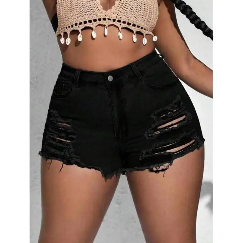 

Модные повседневные джинсовые шорты с дырками, новинка, мужские брюки-шорты в винтажном стиле, комплект из девяти предметов