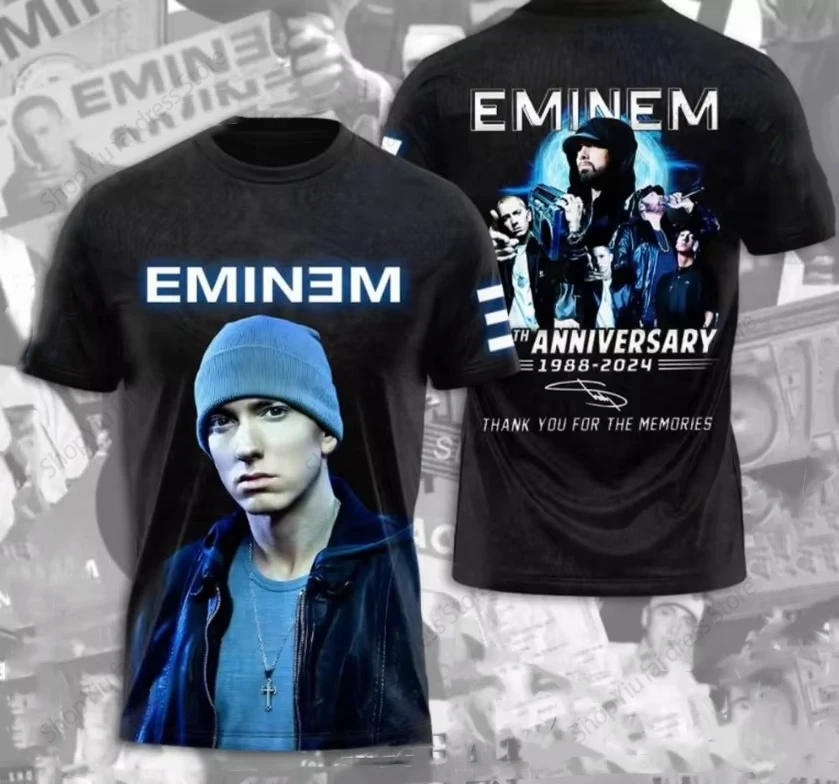 Popular Rapper Eminem 3d Print Tshirt Men Women Fashion T-shirt Hip Hop Tops Tees Eminem T shirt Summer Top Rap Top Music Album