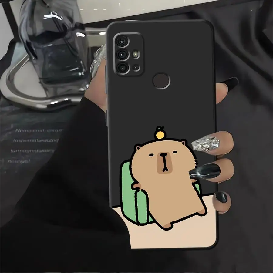 Custodia morbida per telefono posteriore per Moto S30 Pro X30 Pro Edge 20 30 Divertente capibara carino