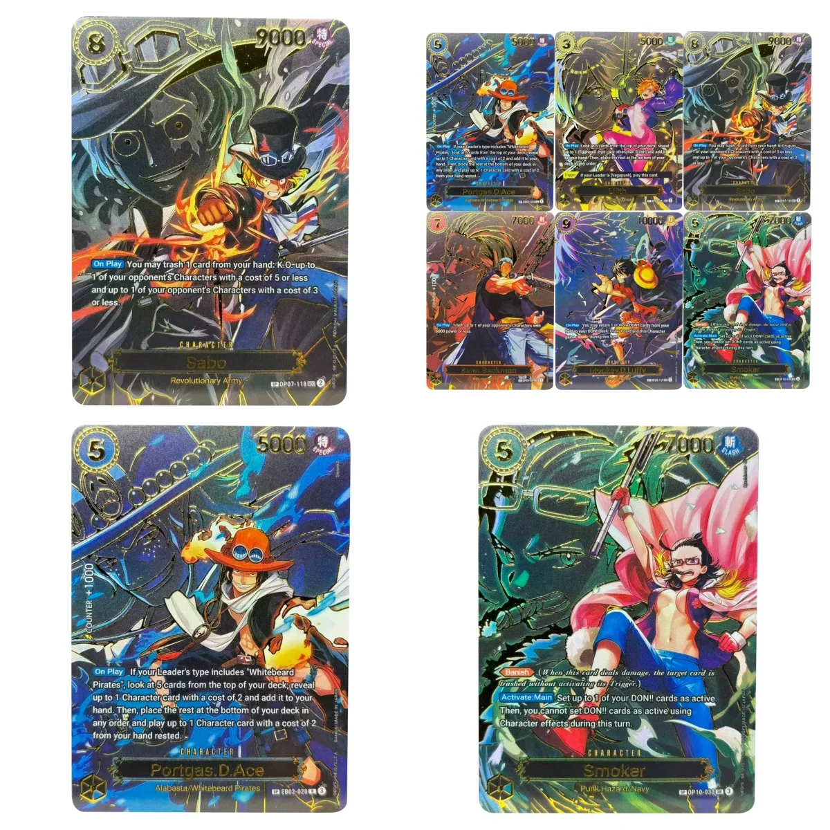 

ONE PIECE Collection Cards Monkey D. Luffy Sabo Portgas Ace OP13 SP EN DIY High Quality Self Made Game Anime Cards Gift Toy