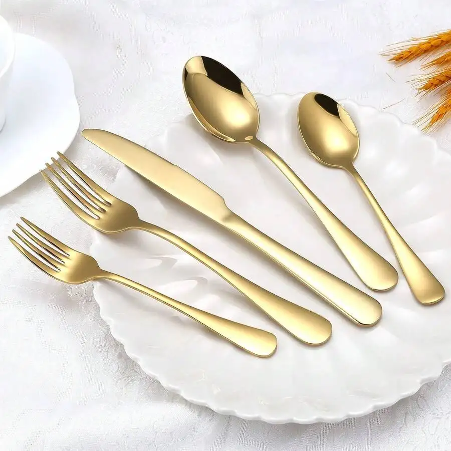 420 Stainless Steel Silverware, Salad Fork, Dessert Spoons, Cutlery Set, Kitchen Accessories, Home Outdoor, Wedding Camping Stuf