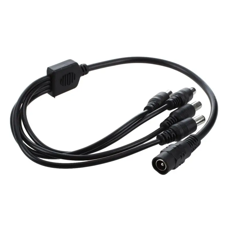 ABGI-4X 1 a 4 DC Power 4 portas divisor adaptador cabo câmera CCTV