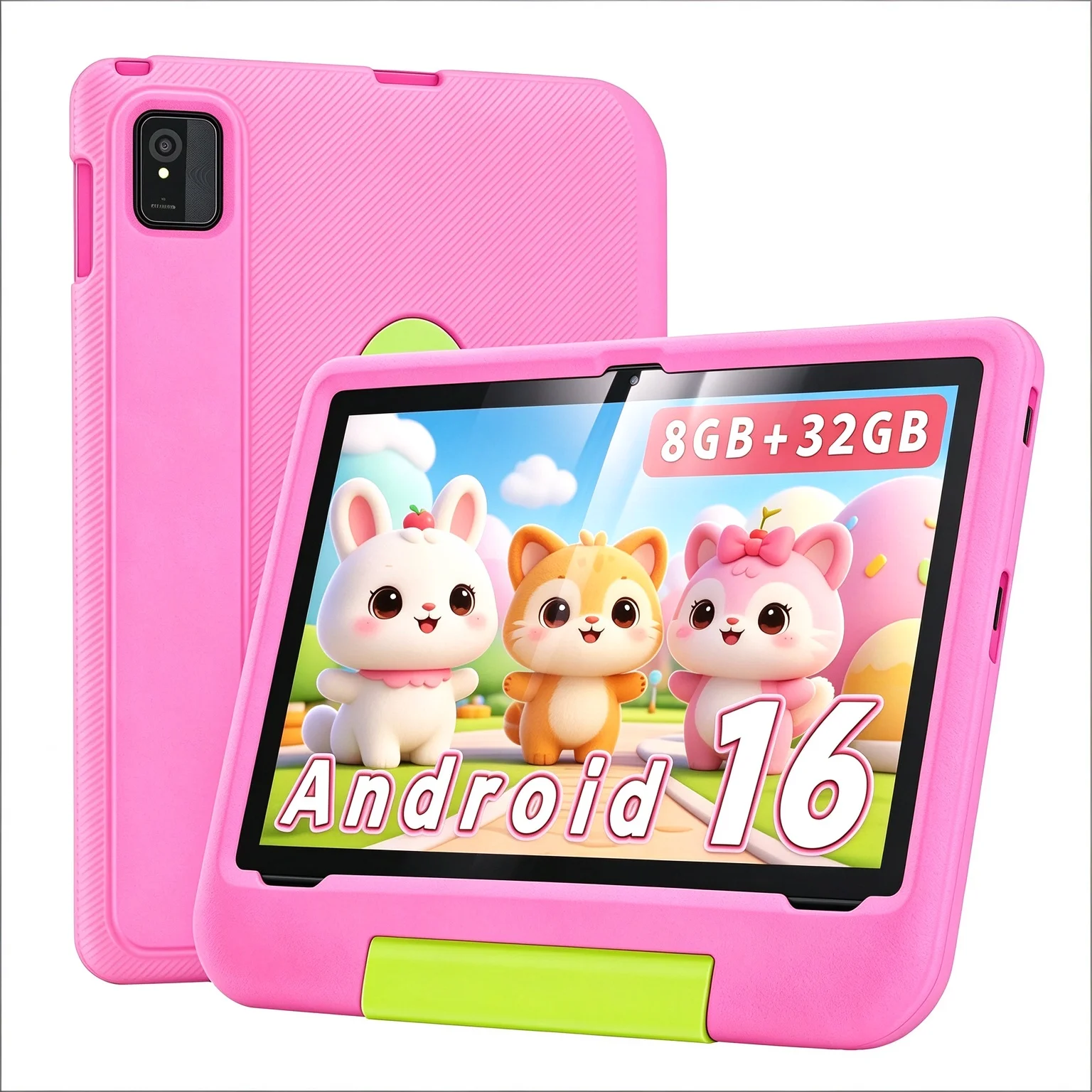 페이트니 학생용 태블릿, 안드로이드 16, 10인치, 옥타 코어, 8GB RAM, 32GB ROM, IPS HD 터치 스크린, Wi-Fi 지원, 휴대용 교육용 태블릿 PC