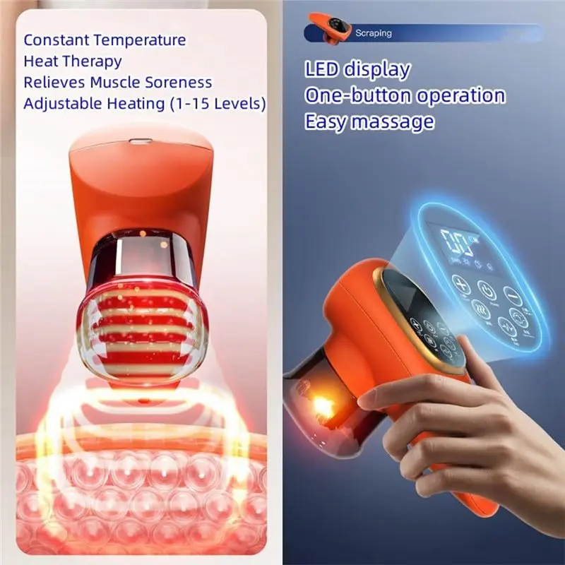 Cupping Massage Body Therapy Electric Massager Kit, Suitable For Stomach, Arms Legs& Love Handles-A54Q