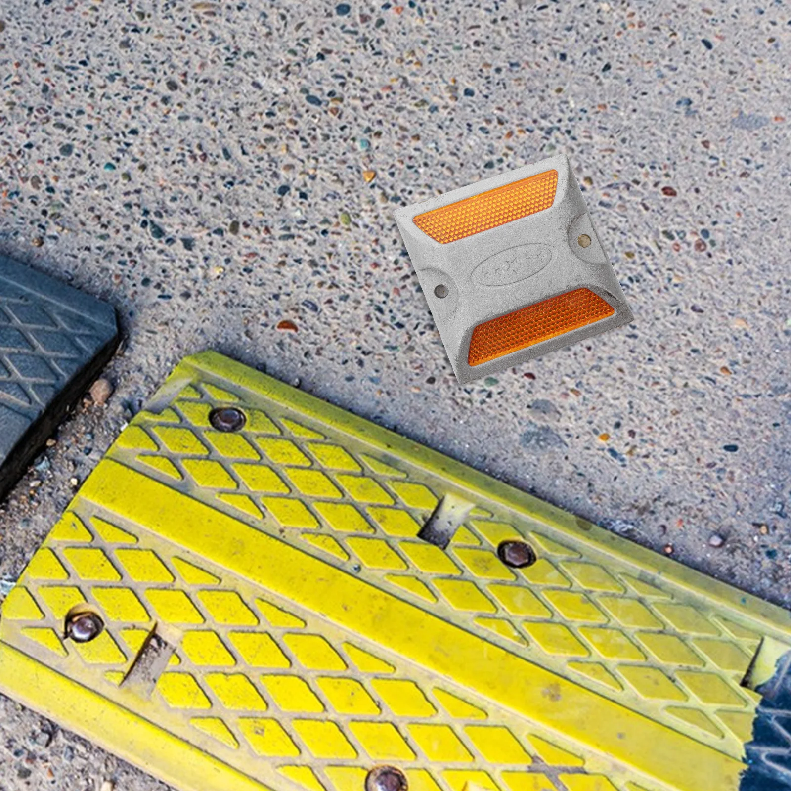 2Pcs Reflective Driveway Markers Aluminum Road Safety Warning Pavement Reflectors Traffic Golf Cart Reflex Reflector Strip