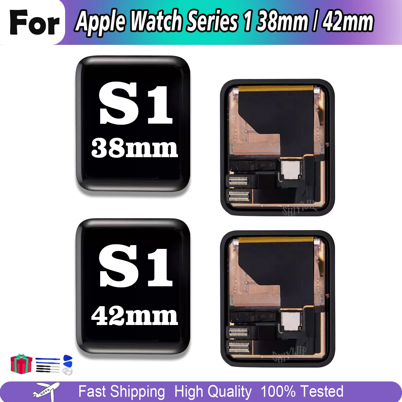 

100% Tested for Apple Watch Series 1 38mm 42mm LCD Display Touch Screen For iwatch A1554 A1553 Replace Digitizer Assembly