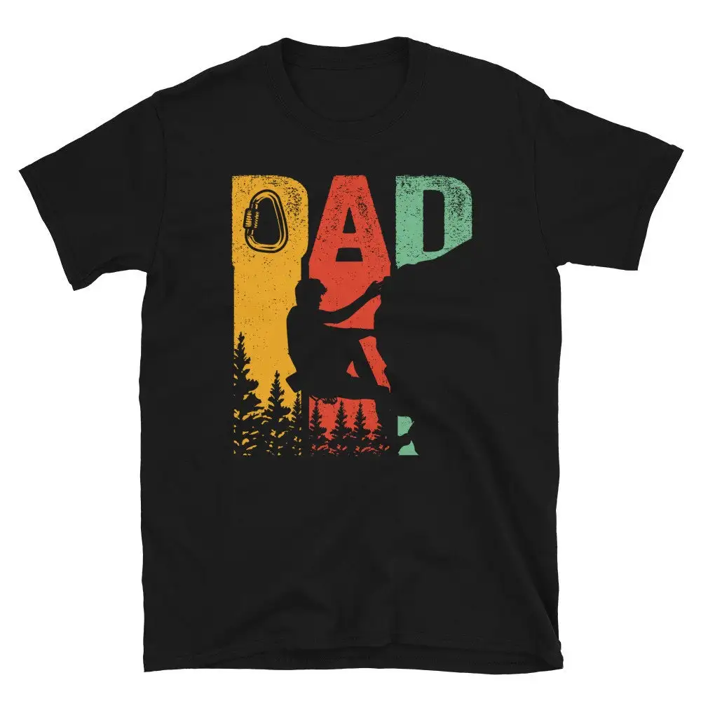 Dad Rock Climbing T Shirt Mountain Tools Climber Cool Bouldering Mountaineering