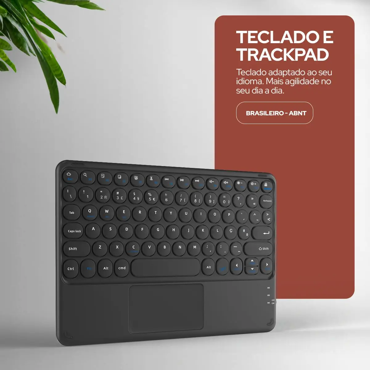 Imagem -05 - Capa com Teclado e Trackpad Compatível para Ipad 10ª Geração 10.9 Polegadas com Auto Hibernação Preto