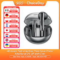 QCY AilyBuds Clear Wireless Earphones Bluetooth 5.3 TWS Earbuds Semi in-Ear Gaming Headset 4 Mics ENC Touch Control Headphones