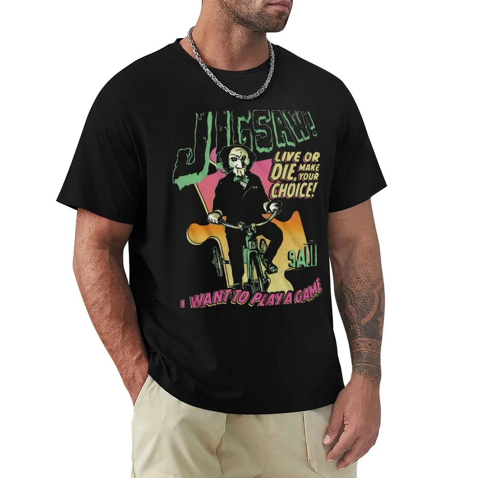 

Jigsaw I Want To Play Game T-Shirt custom t shirt summer clothes custom shirt croswit shirt man t for men