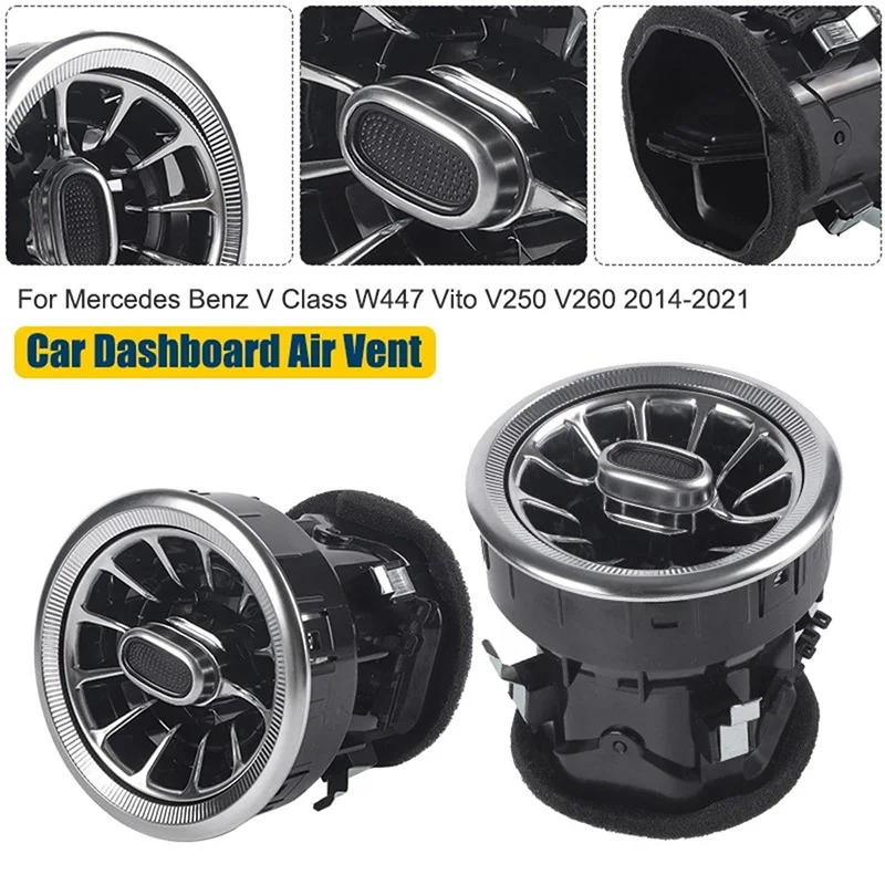 1Pc Air Vent Grilles Suitable for The Front Dashboard for Mercedes-Benz W447/Vito V250 V260 Vehicles A4478308602 A4478308502