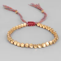 Handmade Tibetan Buddhist Bracelets On Hand Braided Copper Beads Lucky Rope Bracelet & Bangles For Women Men Dropshiping