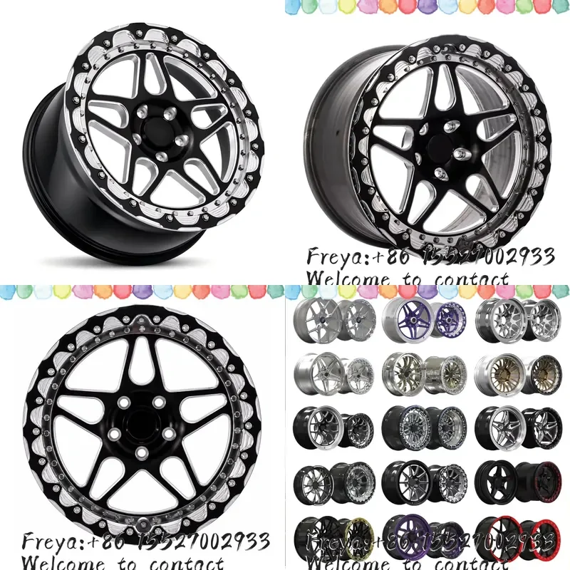 17x4.5 18x5 Skinny Front Runner 15x10 Rear Beadlock Wheels 5x120 Fully Forged Alloy for M2 M3 M4 Drag Racing Wheels