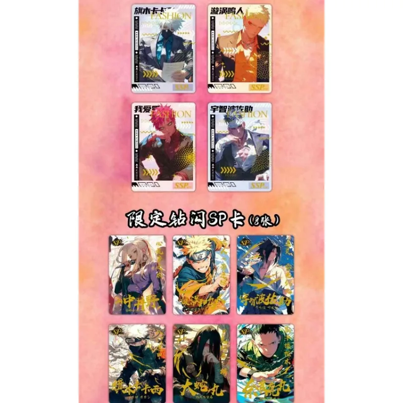 Naruto Card Will of Fire Series Anime Character Rare Flash SSR Card Deluxe Collection Edition Card Board Game Toys Children Gift