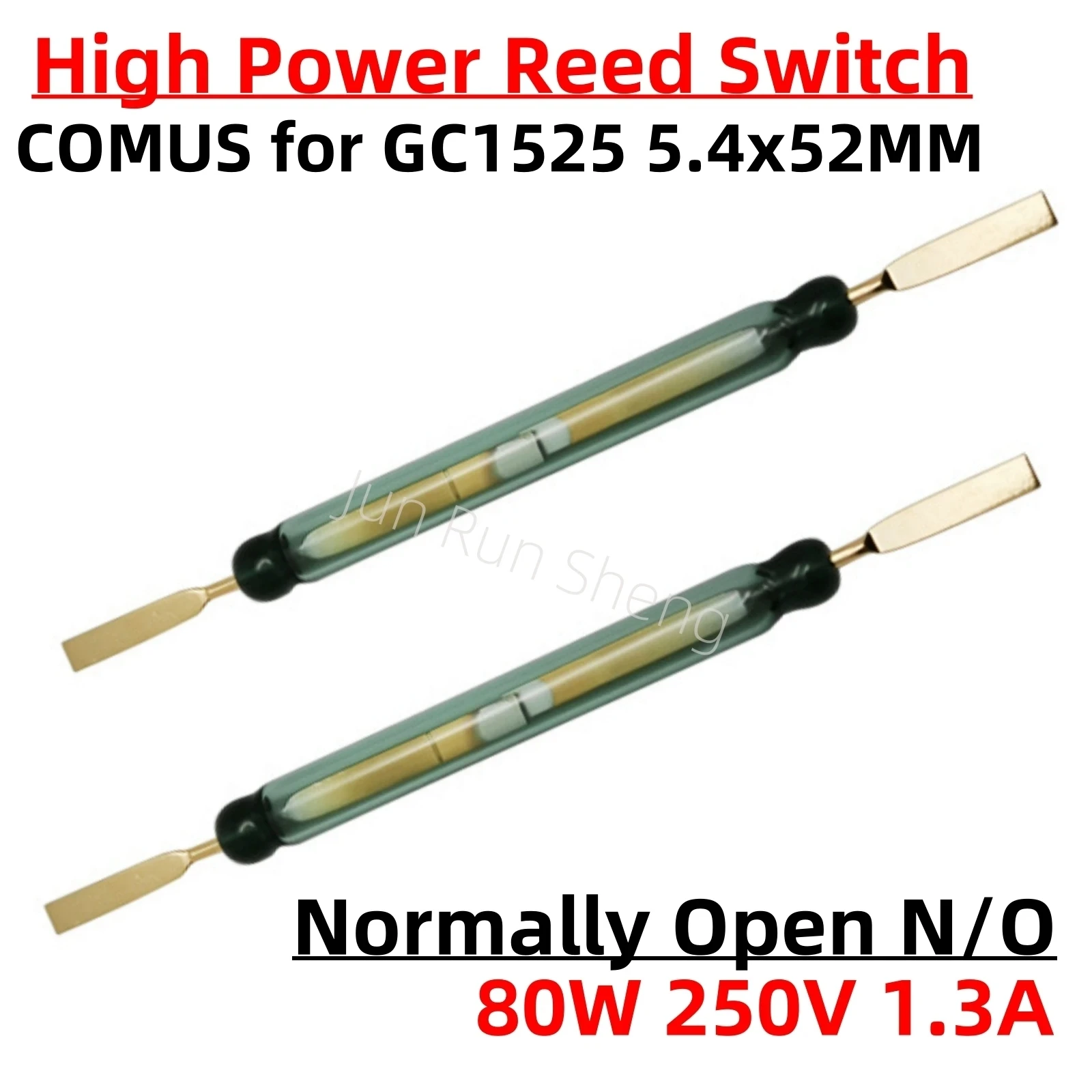 1/10/50/100PCS Original GC1525 High Power Reed Switch 5.4*52MM 1.3A 80W 250V Normally Open N/O Magnetic contact Induction Sensor