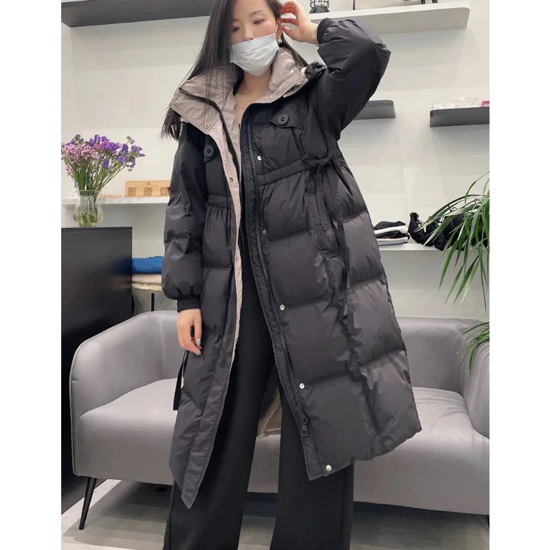 2024 Winter Long Parkas Ultralight Padded Puffer Jackets for Women Casual Coats Warm Hooded Lightweight Outerwear Coats Down