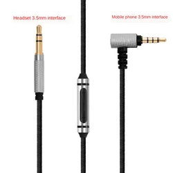 Kabel für Philips Fidelio X2HR L2 SHP9600 SHP9500 SHP9500S Audiokabel Aux-Draht mit Universal-Mikrofon-Fernbedienung