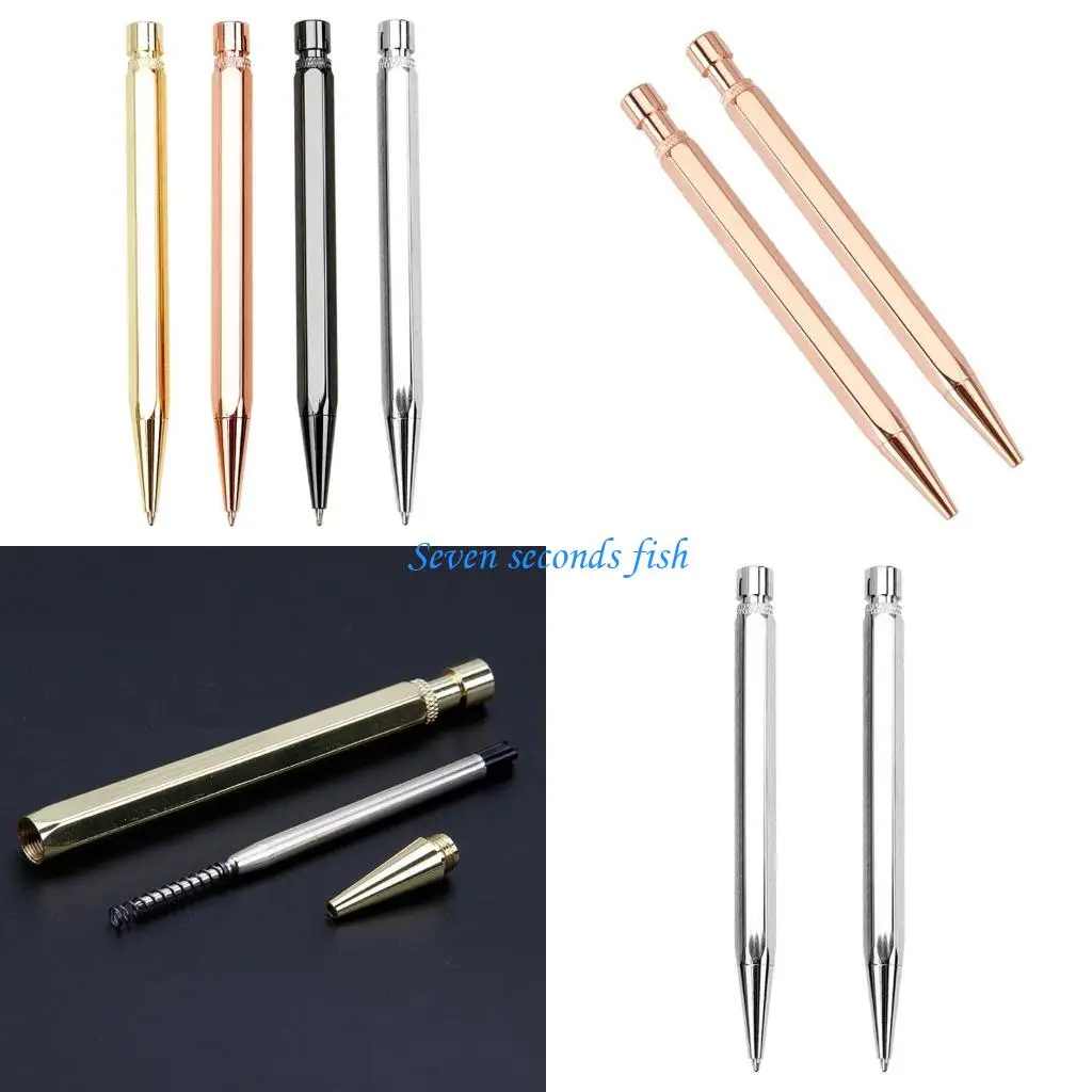 

L74B Retractable Metal Ballpoint Pen 1.0MM Tip Write Smoohtly Signing Pen