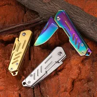 NEW Mini Keychain Knife Portable Paring Folding Knife Tactical Survival Knife for Hunting Camping Fishing Fruit Cutting Tool