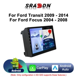 For Ford Transit Focus 2004-2014 Android Car Radio Automotive Multimedia Palyer Navigation GPS Carplay Touch Screen Auto Stereo