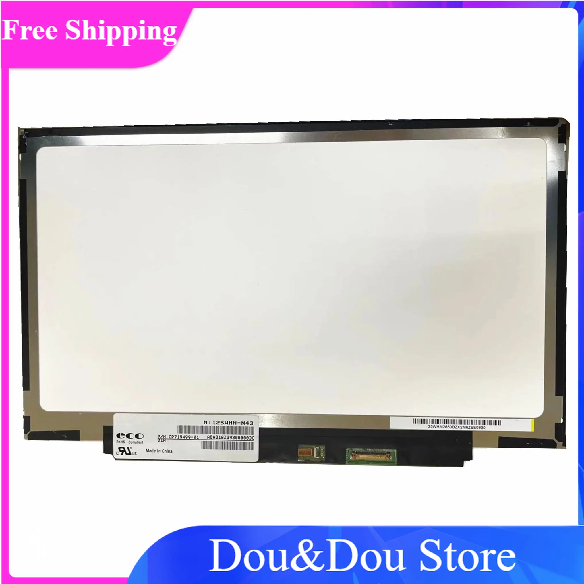 

NT125WHM-N43 12.5" 1366X768 eDP 30 pins LED LCD Screen