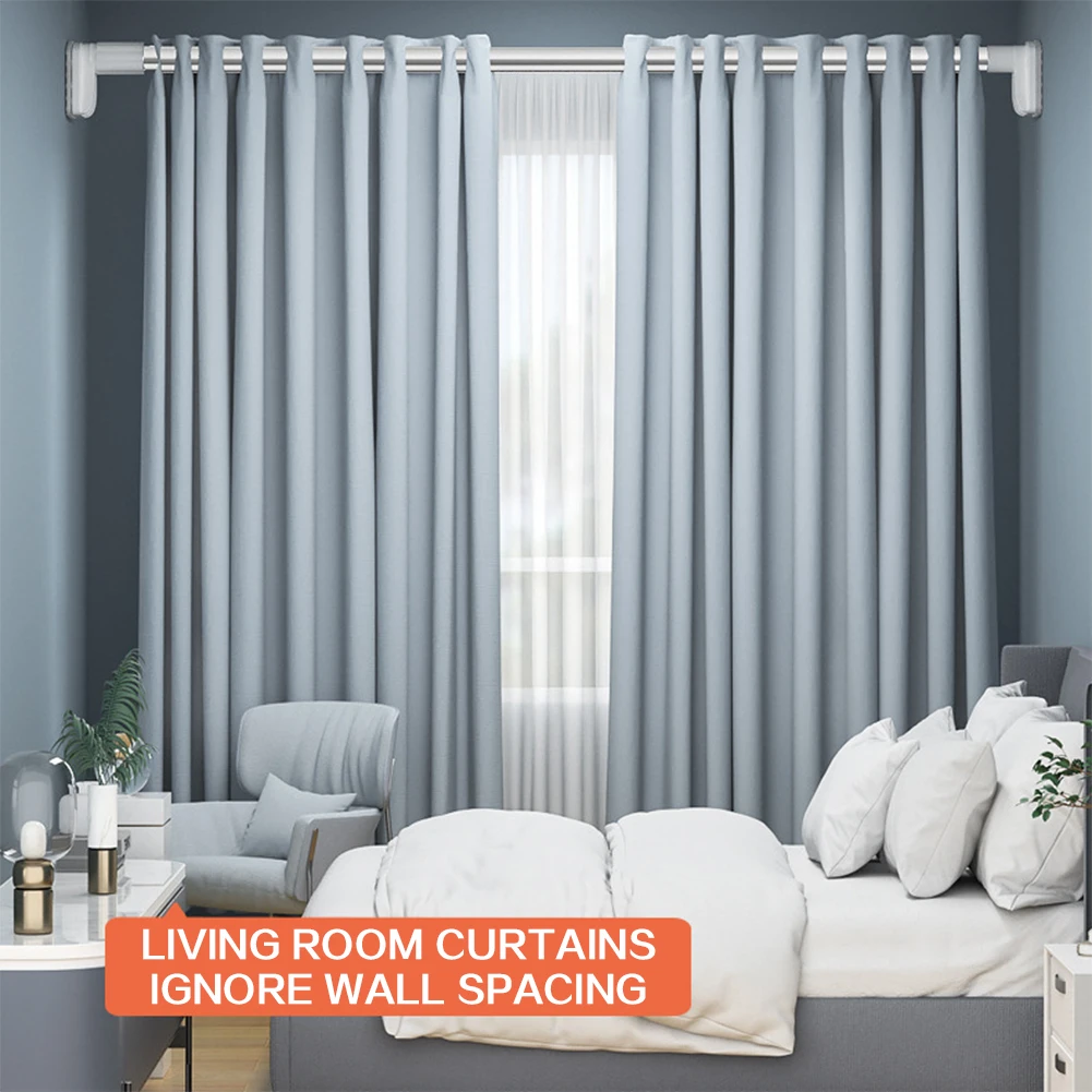 

Drill-Free Telescopic Shower Curtain Rod Multi-functional Easy To Install For Laundry Room Balcony