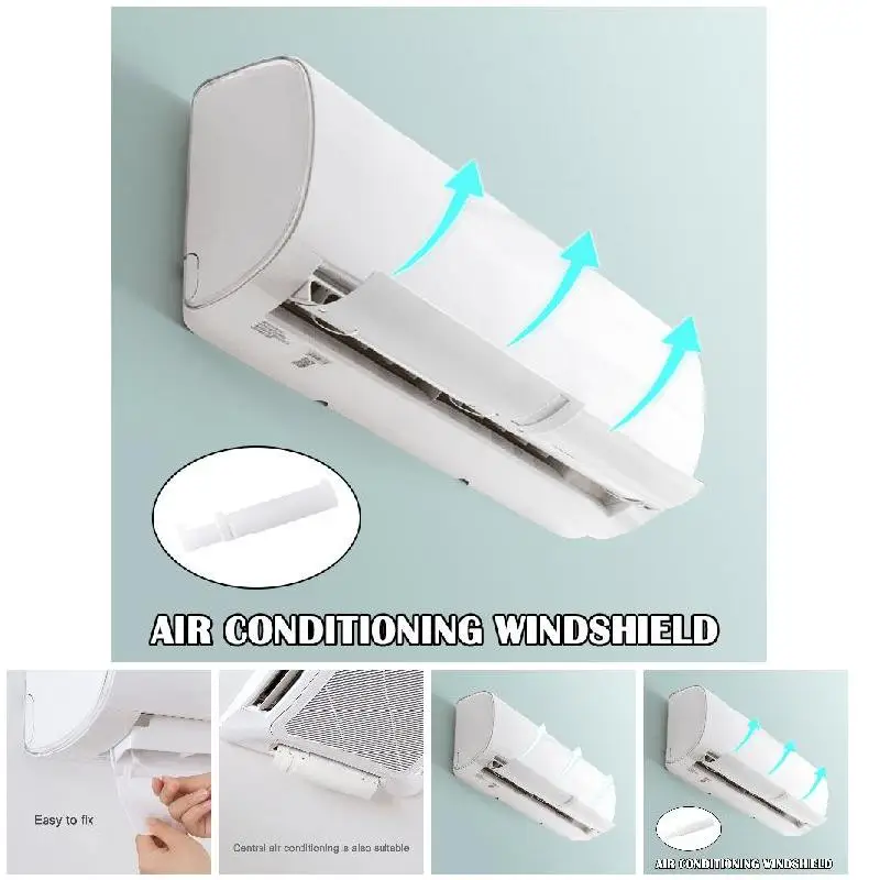 Air Conditioner Windshield Cold Wind Deflector Retractable Baffle For Home Office Hotel With Lock Rope For Easy Fixing