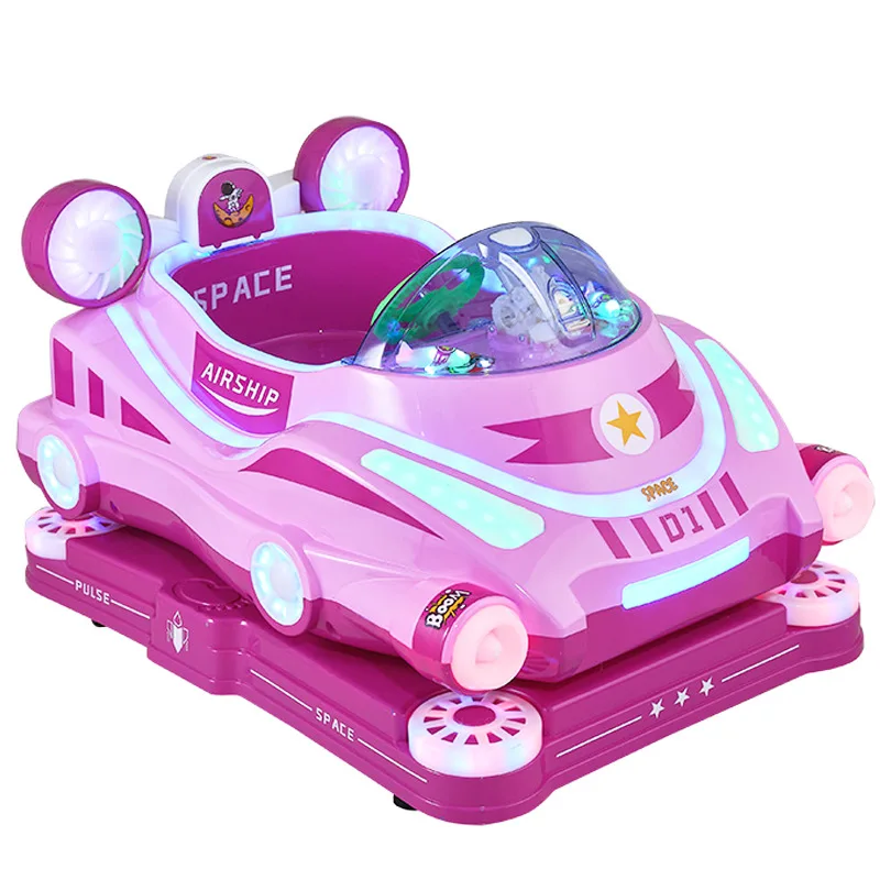New Bubble Blowing Spaceship Kiddie Ride Coin Operated Baby Swing Machine Commercial Kids Toy Car