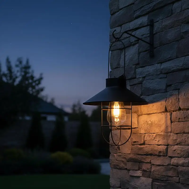 Solar Retro Camping Lantern Long Battery Life Waterproof LED Chandelier for Outdoor Camping Tent Emergency Lighting