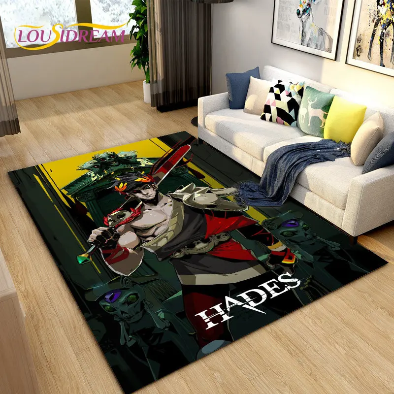 Hades Zagreus Trò Chơi Game Thủ Game Nhập Vai Khăn Trải, Thảm Thảm Cho Phòng Ngủ Phòng Khách Sofa ADSC0012 Trang Trí, vui Chơi Trẻ Em Chống Trơn Trượt Sàn