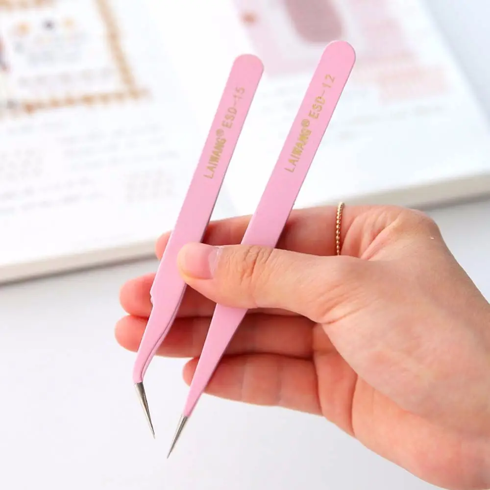 Repair Tools Stainless Steel Notebook Accessorise Journal Accessorise Picking Tool Macaron Color Tweezers Nipper Nail Tweezers