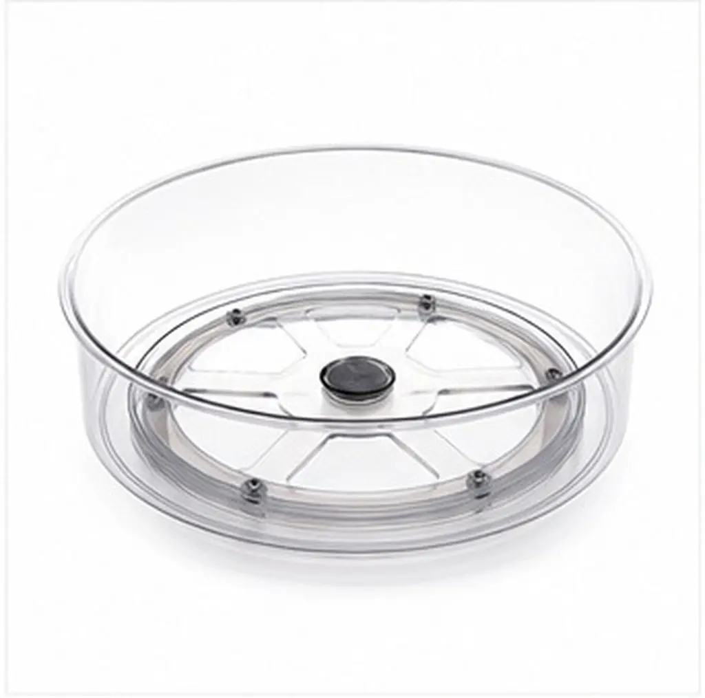 Rotating Organizer Spice Tray Condiment Storage Turntable Kitchen Pantry Cabinet Shelf Bathroom Organizer Visible Accessible