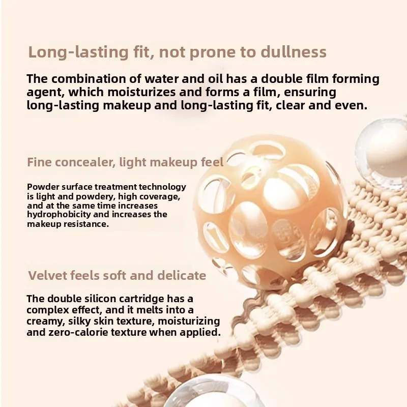 DEZONE corretivo de duas cabeças, capa para marcas de acne, bolsas para os olhos, olheiras, iluminar e hidratar, maquiagem de base líquida