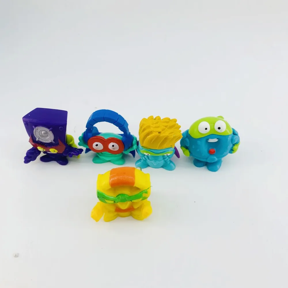5pcs Superzings Series 1 2 3 5 Garbage Rubber Action Figures Toy 3cm Superthings Collection Model Dolls for Kids Gift