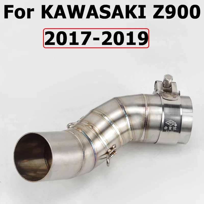 Z900 2017-2023 Slip-on Motorcycle Exhuast Middle Link Pipe Escape Muffler Adapter 51mm Connector for Kawasaki Z900 a2 2020-2022