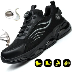 Zapatos de seguridad con punta de acero para hombres y mujeres, zapatillas de trabajo ligeras, zapatos de trabajo a prueba de pinchazos, botas de trabajo de seguridad para construcción Unisex