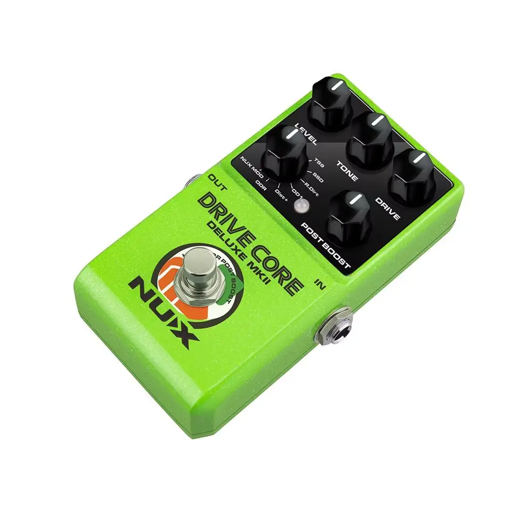 Drive Core Deluxe MKII Wasabi Drive 8-Way Overdrive Pedal Analog Circuit Post Boost True Bypass