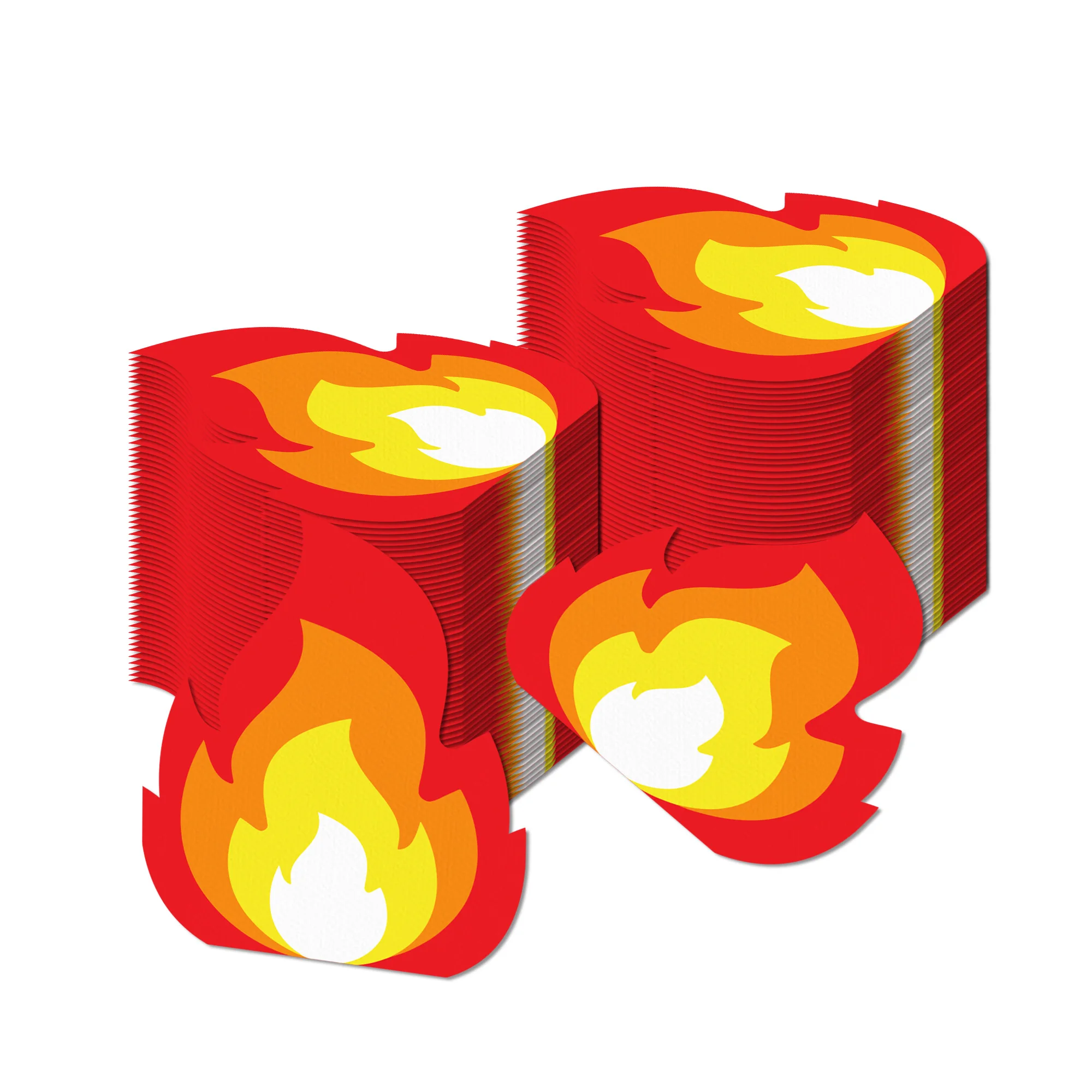 20Pcs/bag Creative Fire Fighting Theme Paper Napkins Flame Disposable Tissues Towel for Kids Birthday Baby Shower Party Decor