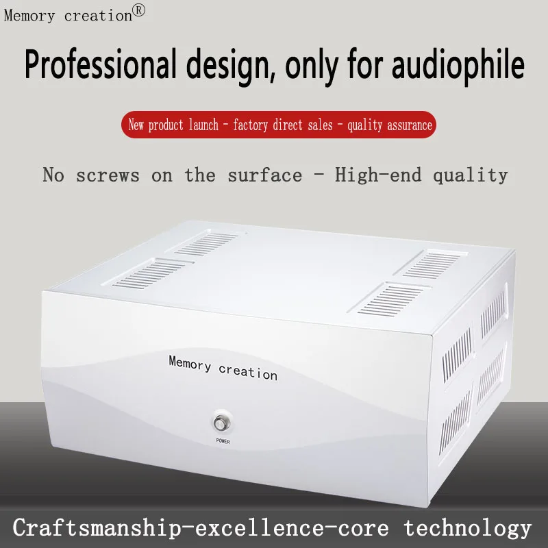 Memory creation A9 Audiophile High-fidelity High Power on Gold Sealed Tube HIFI Class A  160w*2 Rear Home Amplifier