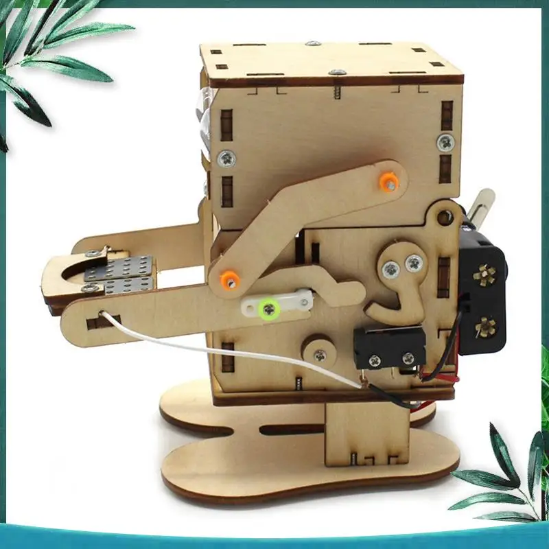 YSS-Robot Eating Coin Wood DIY Model Teaching Learning Stem Project Kit Educational 1Set