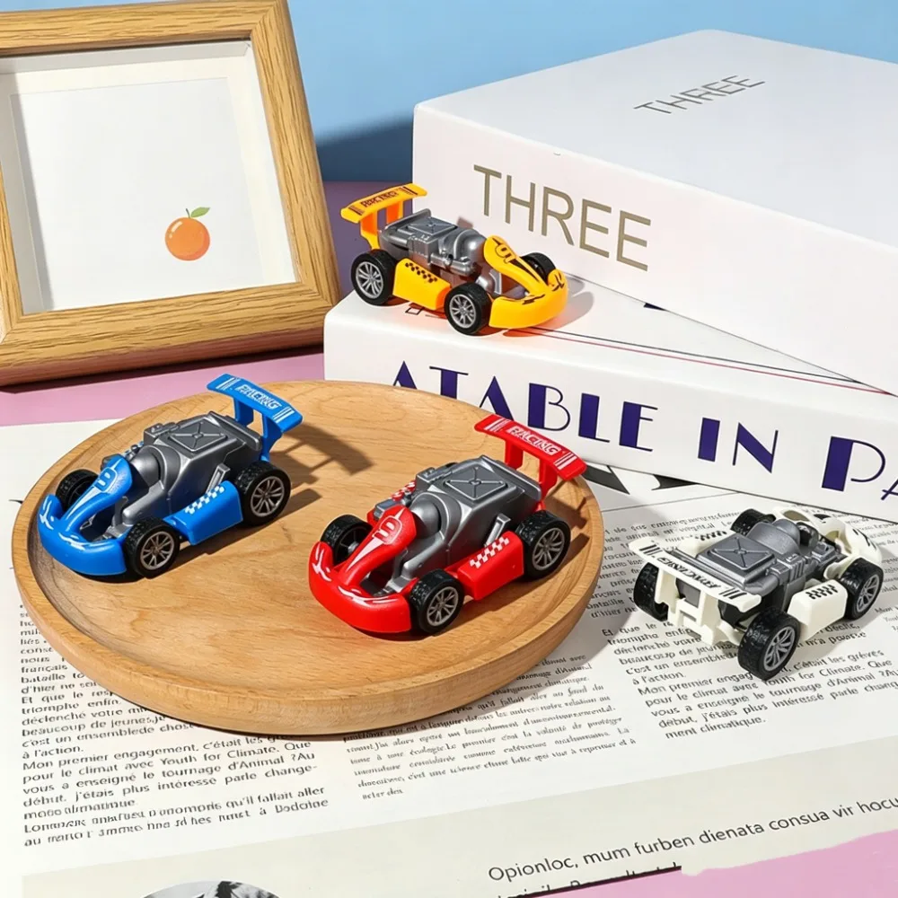 16pcs Children's Cartoon Mini Go Kart, Power Car, Toy for Boys and Girls, Random Color and Style