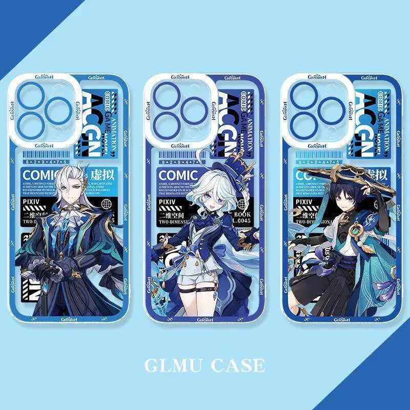 Genshin Impact Furina Clorinde Wanderer Case for Samusng Galaxy A55 A54 A35 A23 A34 S24 Ultra S22 S23 Plus S20 S21 FE A52 A53 5G