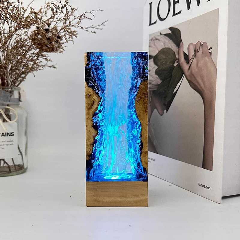Underwater Cave Theme Organism Resin Table Light Creactive Art Decoration Lamp Sea Volcanic Eruption Night Light  USB Charger - view 3