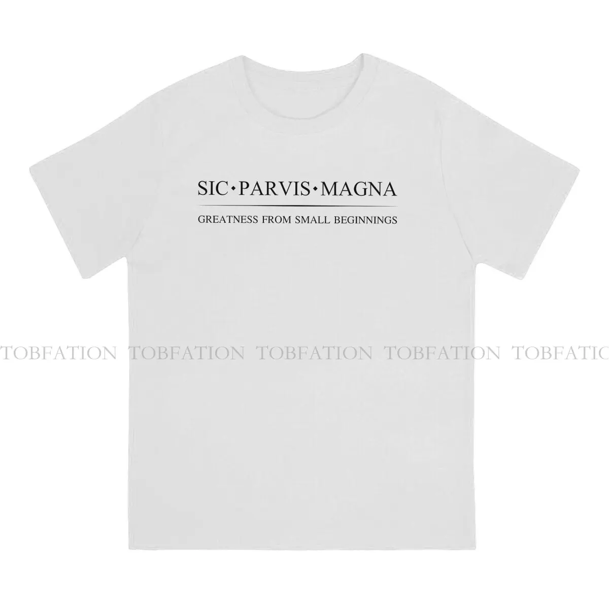 Uncharted TShirt for Men Sic Parvis Magna Text Humor Leisure Tee T Shirt Novelty New Design