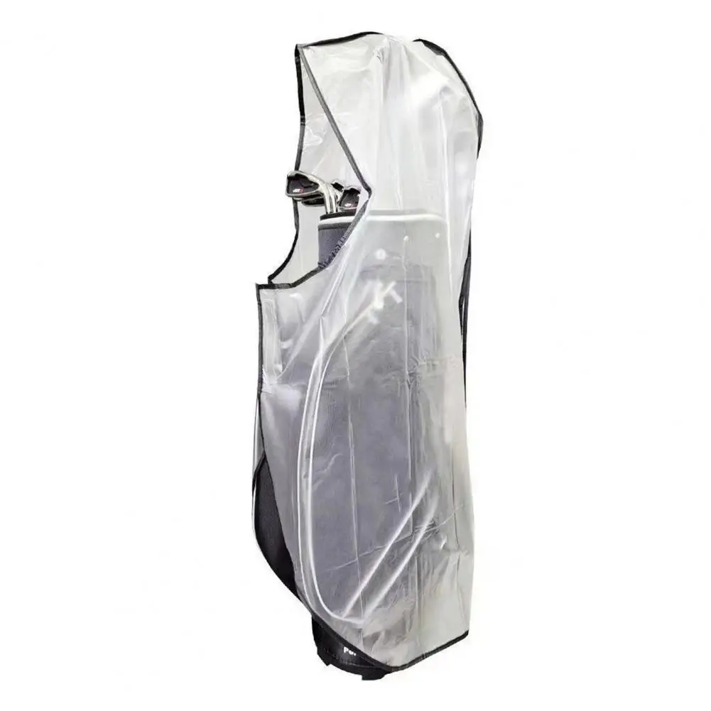 Folding Golf Bag Rain Cover Waterproof & Dust-proof PVC Transparent Rainproof Cover for Golf Bag Club Bag Raincoat for Golfer