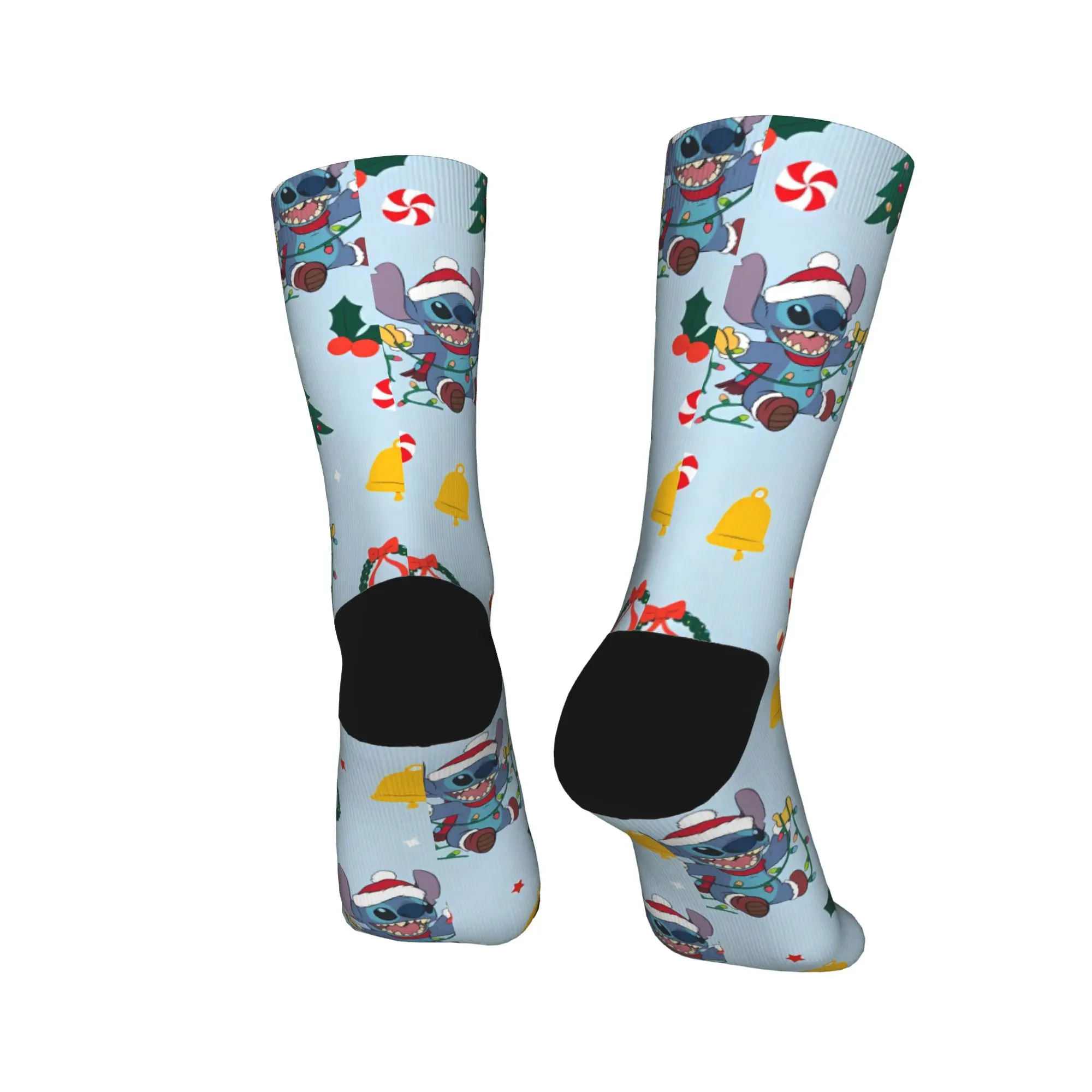 Adults Men Socks Stitch Christmas  Stockings Non Slip Quality Socks Autumn Fashion Graphic Running Socks