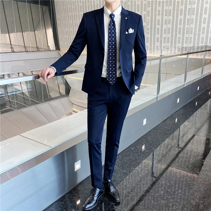 K04 suit men\'s high-end business casual wear spring and autumn new trend wedding dress men\'s small suit formal tops